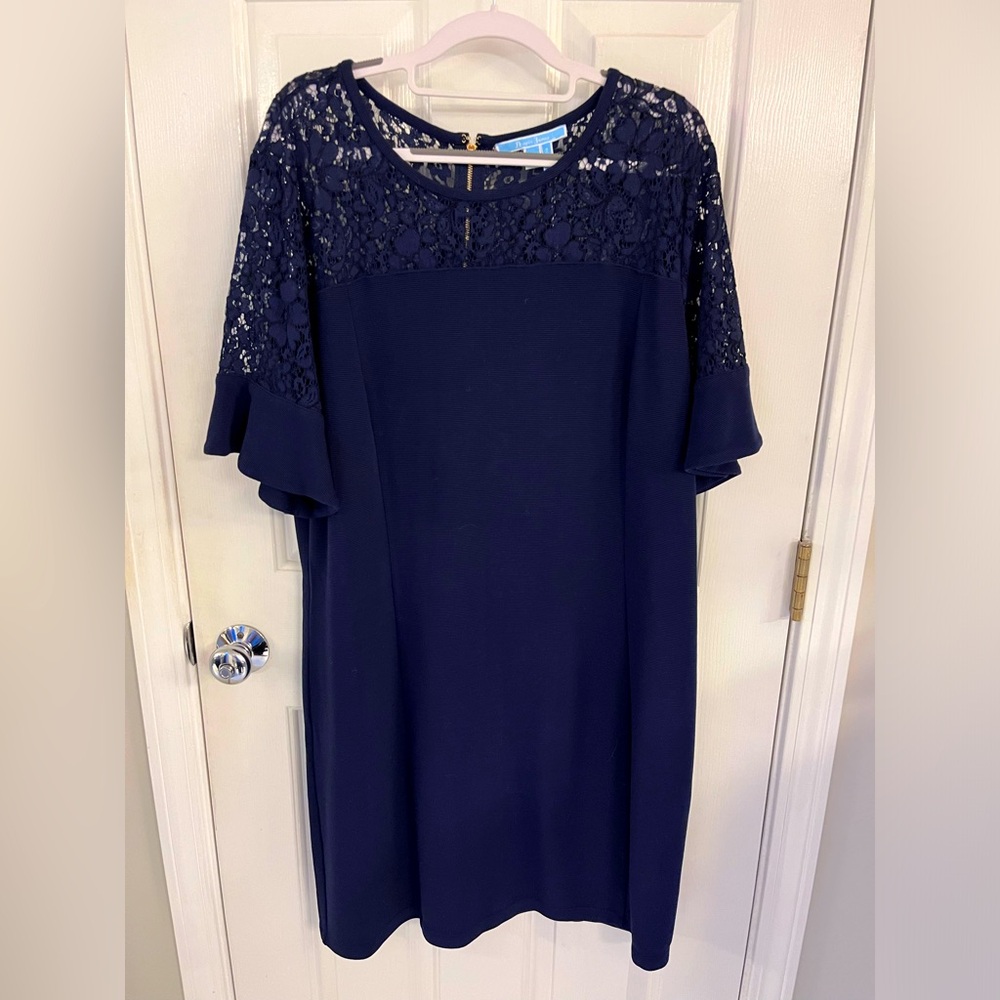 Draper James cocktail dress, flutter sleeve